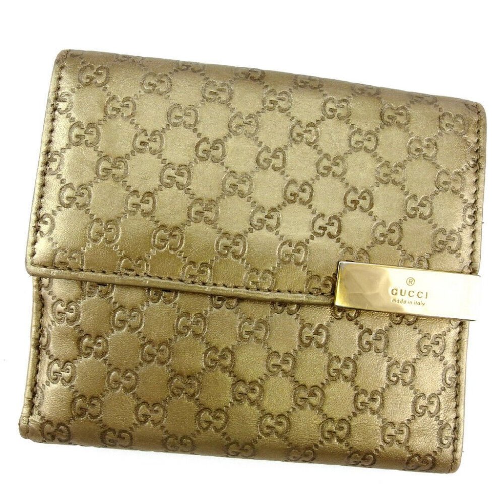 GUCCI W hook purse Gutchishima leather Auth used T19082
